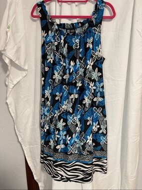 Coco Reef Black, Blue & White Floral Beach Cover-Up